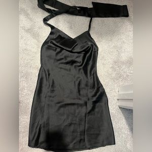 Super cute black silk halter dress!!!